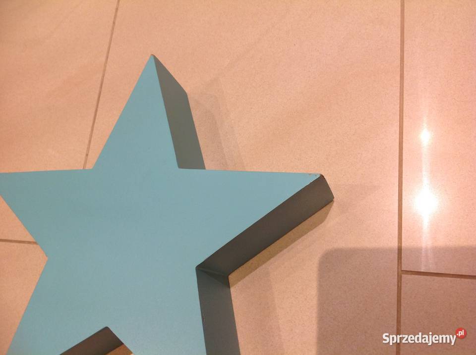 Gwiazda Drewniana Niebieska Dekoracja Pozostałe Nowa Sól sprzedam