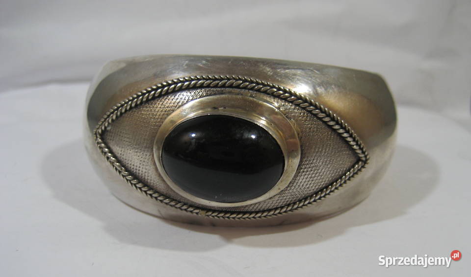 Srebrna Branzoleta z Onyxem Warszawa