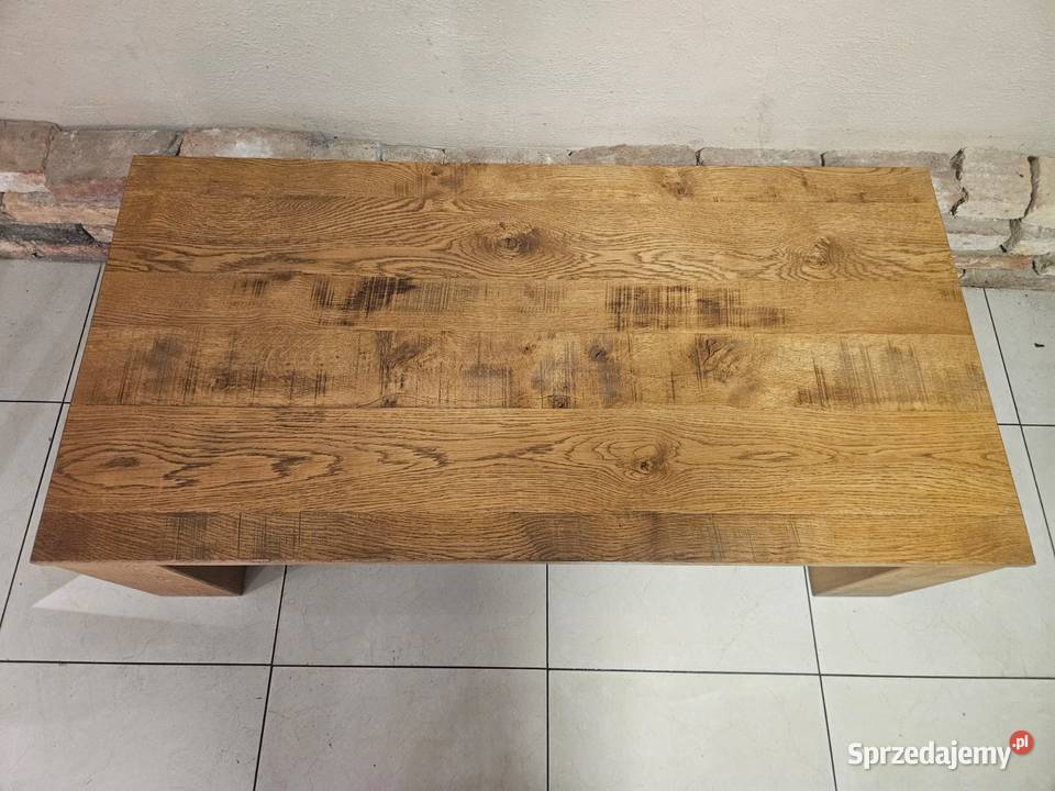 Niski stolik ŁAWA DĘBOWA surowy styl Pszczyna