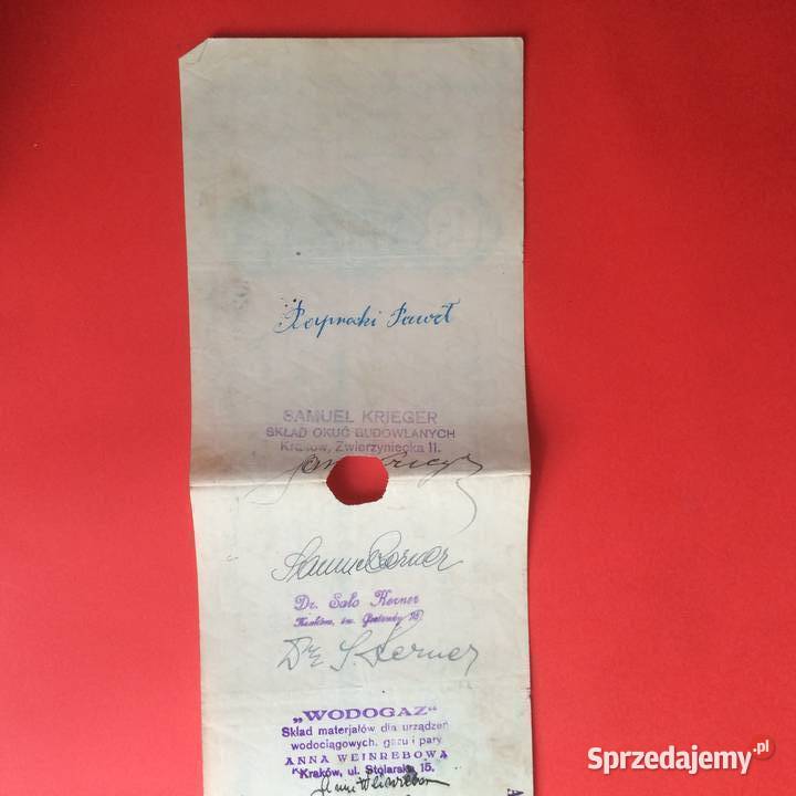 1536 Weksel Wystawiony W Łomży 33 Antykwariat zachodniopomorskie Szczecin sprzedam