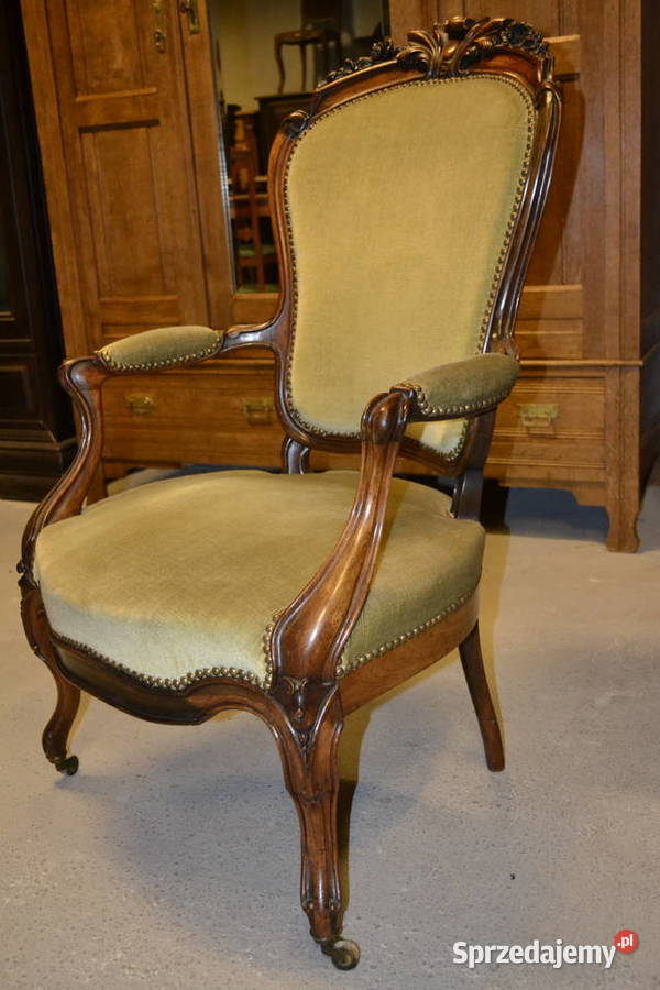 fotel kawowy Francja orzech cukiereczek Będzin