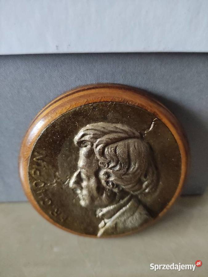 Stary medal plakieta Fr Chopina brązmosiądz lubelskie Janów Lubelski