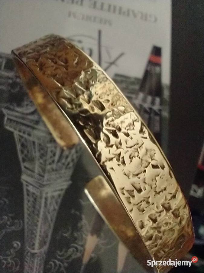 Złota bransoletka czysty mosiądz metaloplastyka Łódź sprzedam