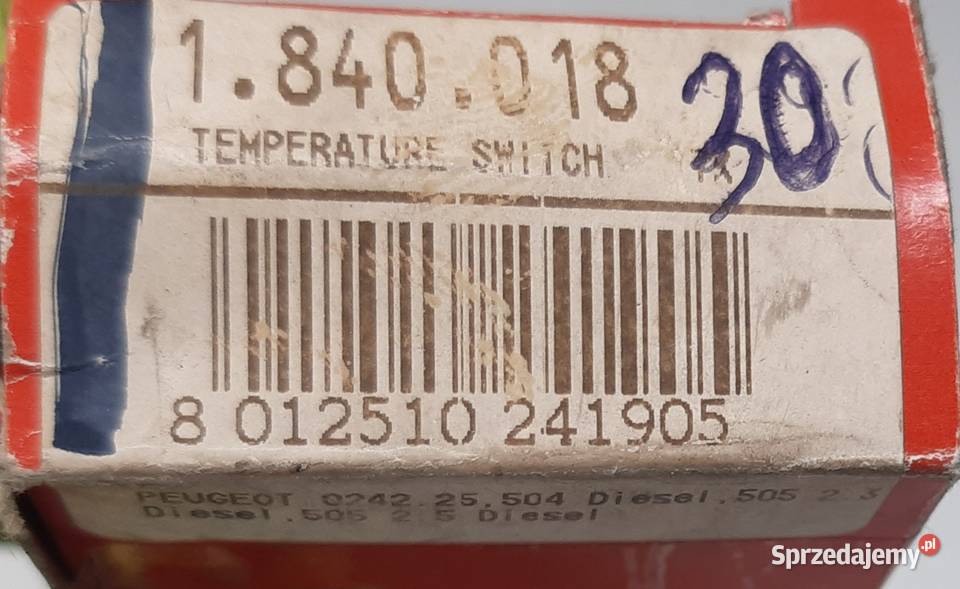 CZUJNIK TEMPERTURY WODY PEUGEOT 504 505 1840018 Mielęcin sprzedam