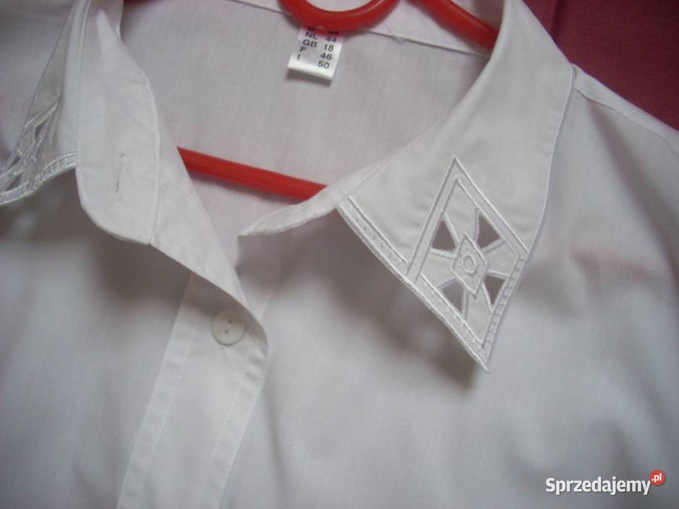 Elegancka Biała koszuka Haft 44 46