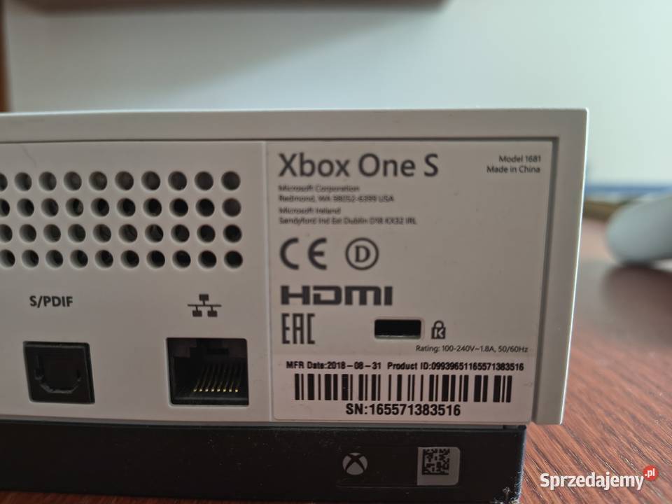 Konsola XBOX ONE S 1 TB 4K BluRAY HDR Kontroler Manta DVD i Blu-ray Elektronika lubelskie