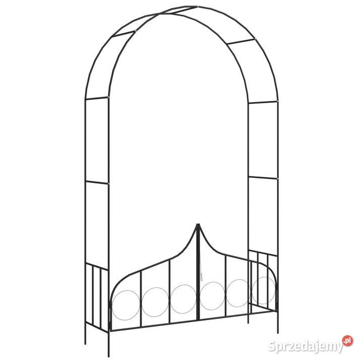 vidaXL Pergola ogrodowa z furtką czarna Pergole i trejaże mazowieckie Warszawa sprzedam