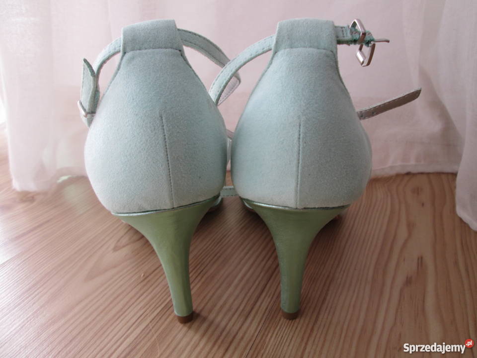 TAMARIS Nowe eleganckie miętowe sandały Damskie Warszawa