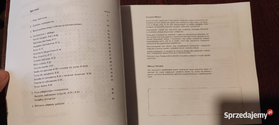 Forschritt E 930 instrukcja obsługi Stalowa Wola