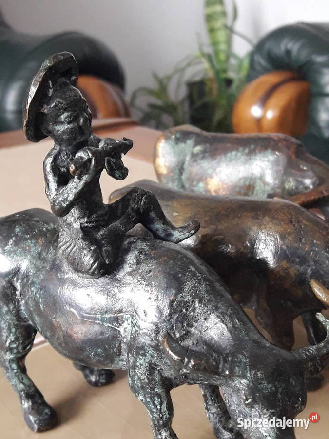 antyczne figurki z brązu Chiny dynastia Qingów Janów Lubelski