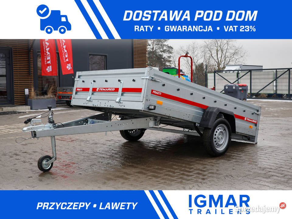 Przyczepka samochodowa TEMARED PRAKTI 2615R burtowe Grudziądz