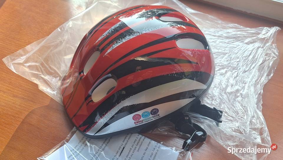 Kask rowerowy młodzieżowy 5254 czarno czerwony