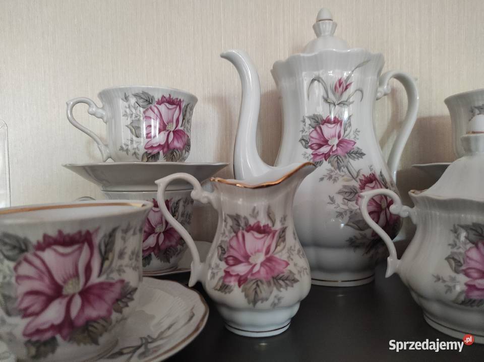 Serwis do kawy 6 osób porcelana Wałbrzych Warpechy Stare sprzedam