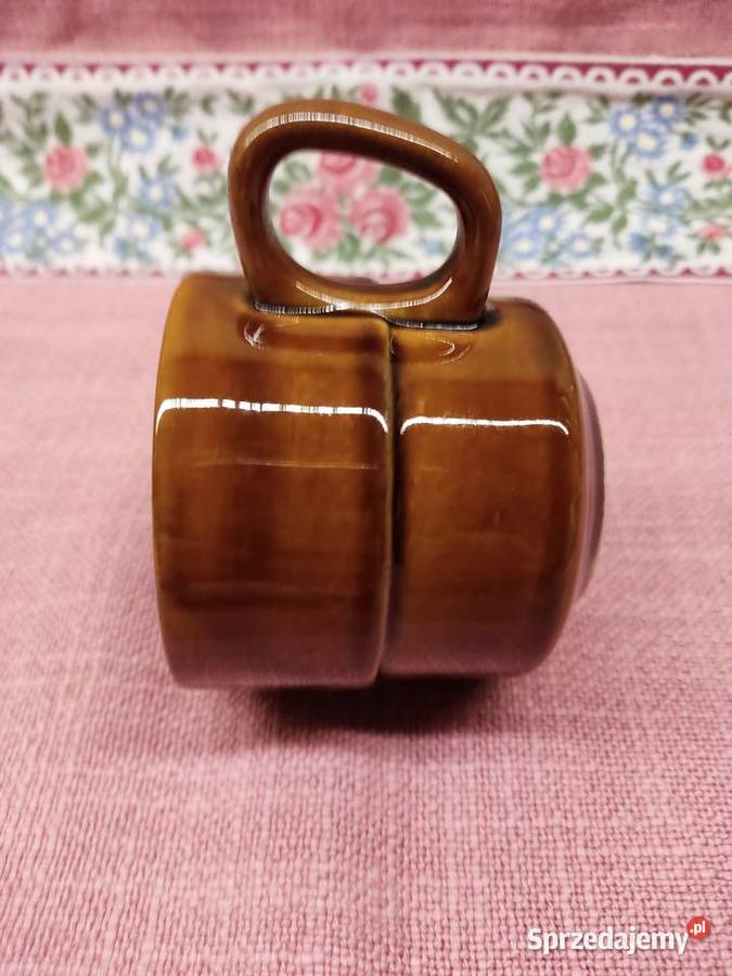 Filiżanka porcelit brązowa Tułowice opolskie