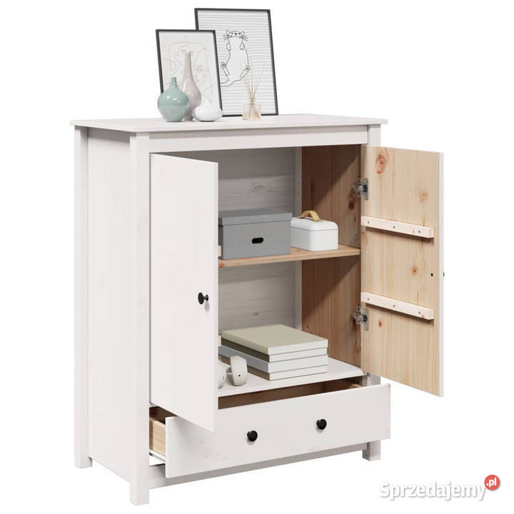 Szafka biała 83x415x100 lite drewno sosnowe mazowieckie Warszawa