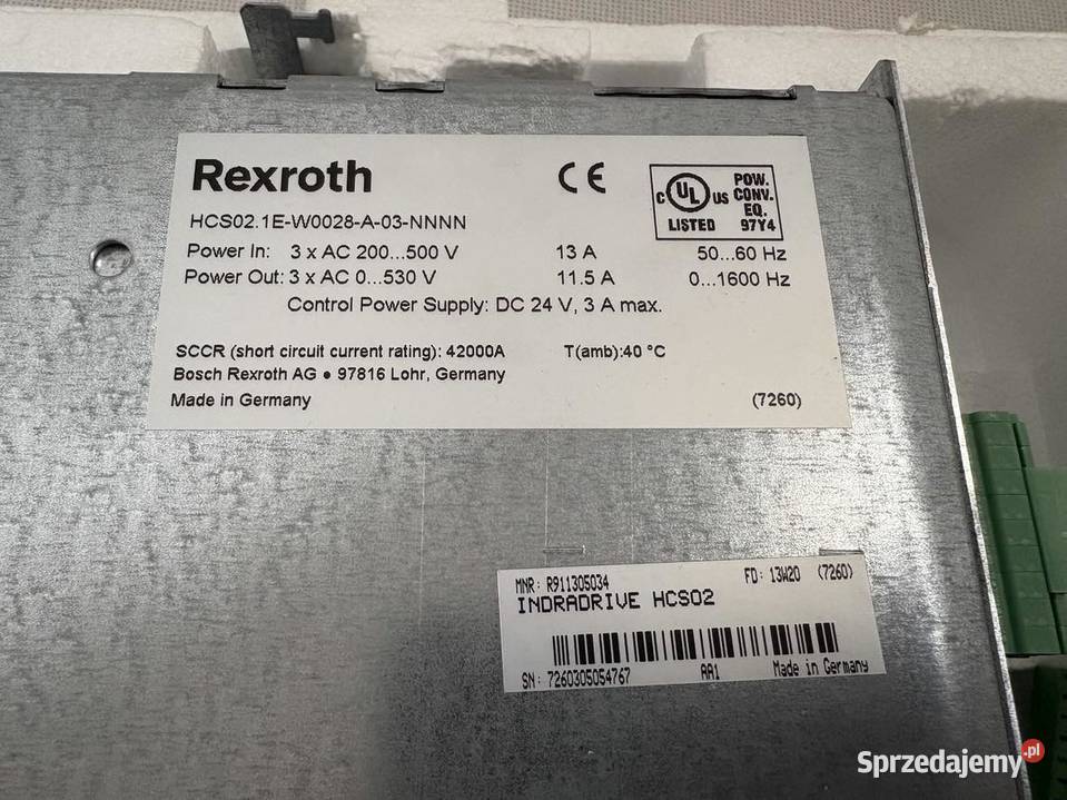 Bosch Rexroth R911298374 CSH011C PB ENS NNN NNN Warszawa