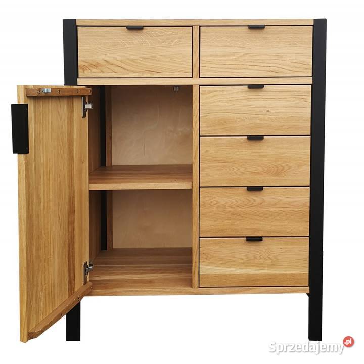 Loftowa Dębowa Komoda 80cm Warszawa