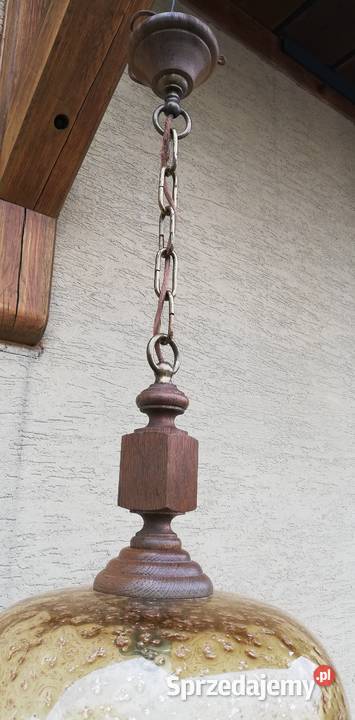 Lampa sufitowa stylowa żyrandol szklany klosz Garwolin