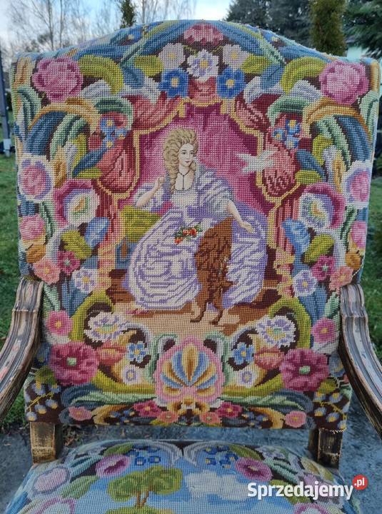 Fotel neorenesansowy w stylu vintage z motywem zachodniopomorskie Szczecin sprzedam