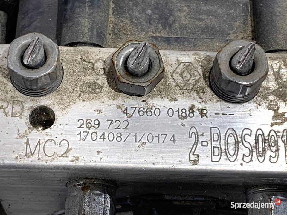 POMPA ABS RENAULT CAPTUR I 476600188R 09 90 osobowe Układ ABS i ESP Układ hamulcowy