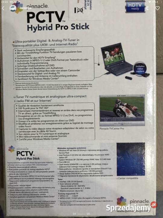 Pinnacle Hybrid Pro Stick DvbT Hdtv na USB Tuner