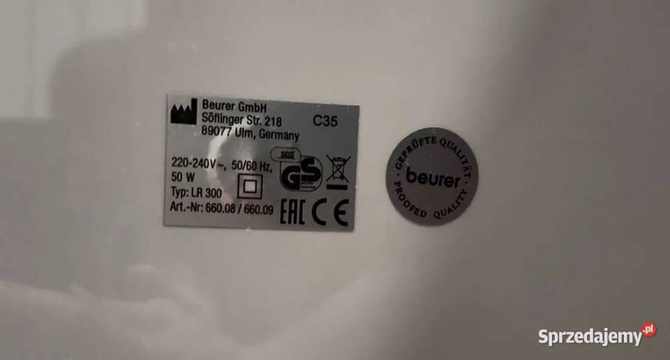 Oczyszczacz powietrza Beurer LR 300 50 W biały Pozostałe Warszawa sprzedam