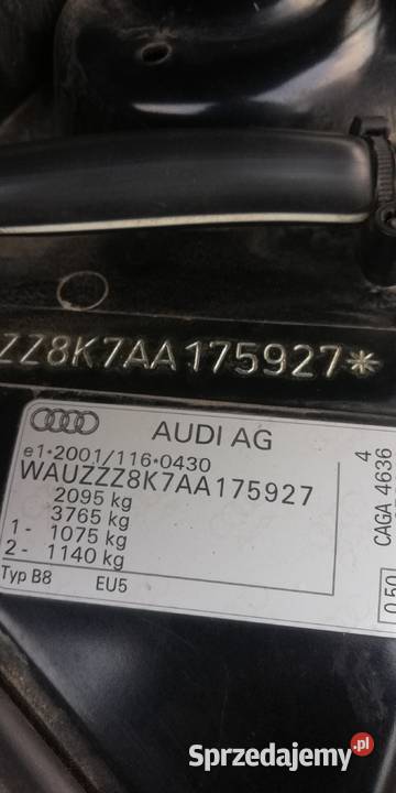 Audi a4 B8 20tdi caga 143 2010 Oborniki Śląskie