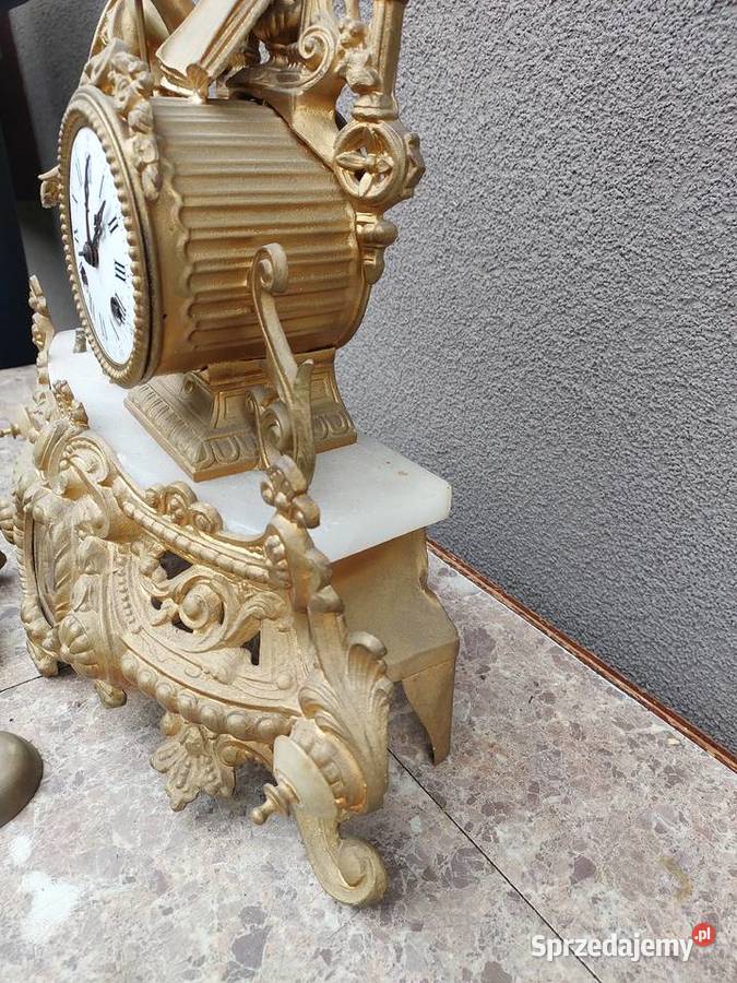 240 Stary francuski zegar kominkowy figuralny do Tczew