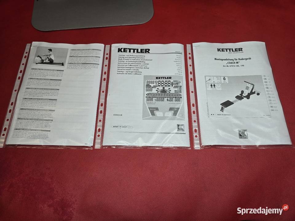 Full zestaw WIOŚLARZ KETTLER COACH M MAGNETYCZNY Sprzęt do ćwiczeń Ostrzeszów