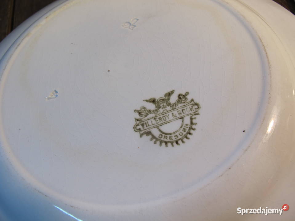 Talerze deserowe Villeroy Boch Dresden kobaltowe małopolskie