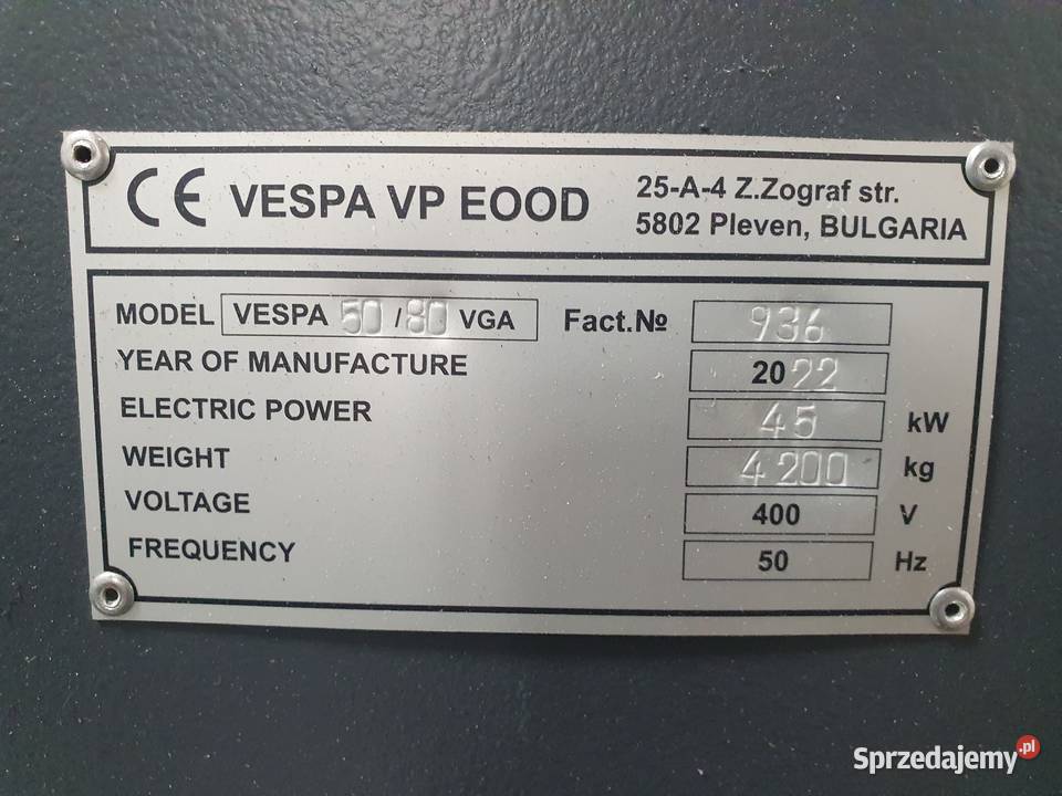 MŁYN VESPA 50 80 VGA Łowicz