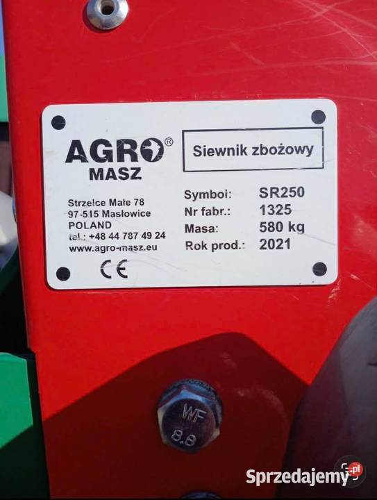 Siewnik zbożowy AgroMasz Sr250 lubelskie Turobin
