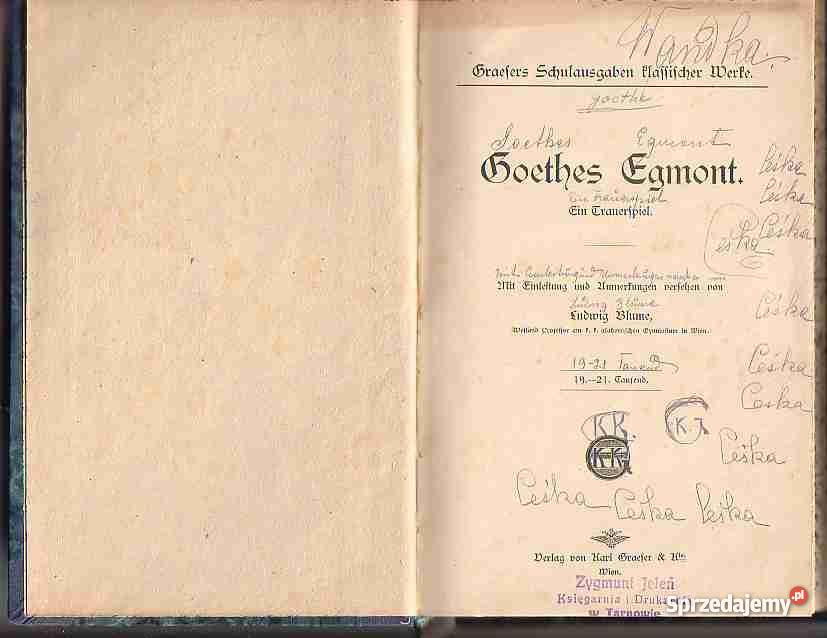 721 GOETHES EGMONT OKOŁO 1900 ROKU małopolskie