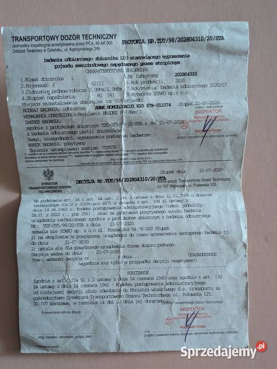 Sprzedam papiery LPG Gorzów Śląski