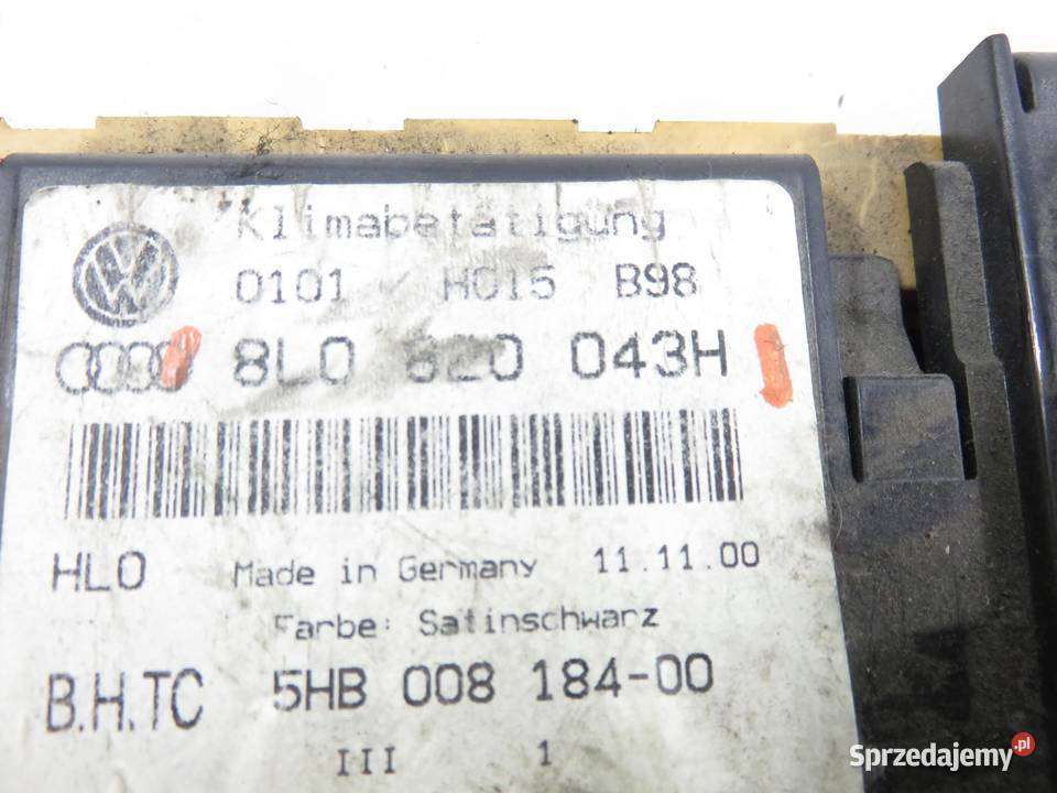 KLIMATRONIK AUDI A3 8L1 8L0820043H małopolskie
