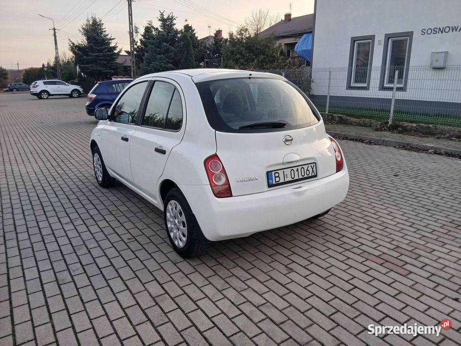 Nissan Micra 2009 biały poduszka powietrzna Ciechanowiec