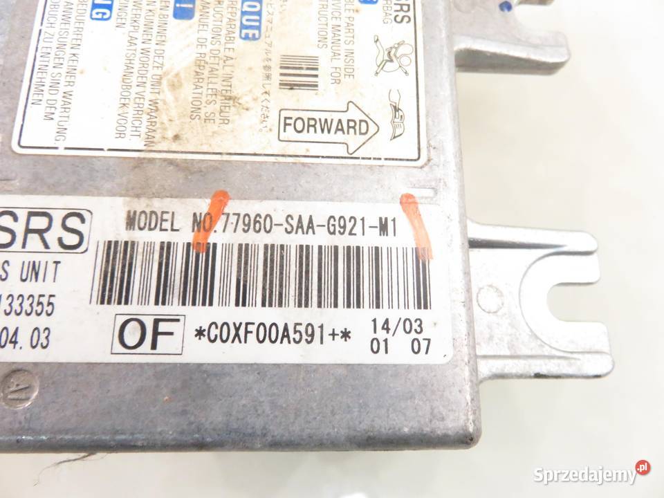 MODUŁ AIRBAG HONDA JAZZ II 77960SAAG921M1 osobowe Motoryzacja