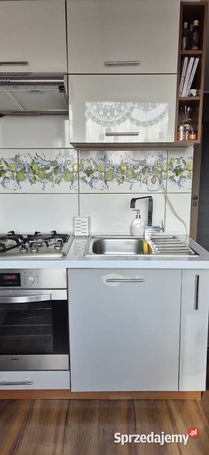 Kuchnia biała na połysk plus sprzęty AGD 60cm śląskie
