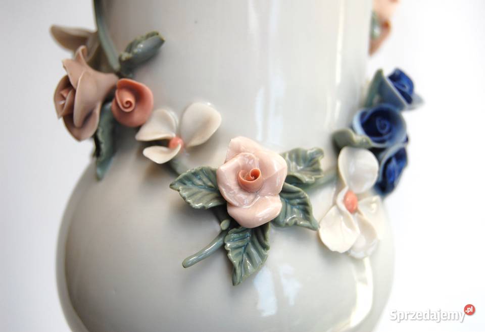 Wazon kwiaty relief recznie zdobiony porcelana lubelskie Lublin sprzedam
