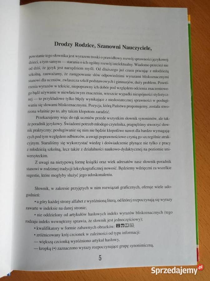 Szkolny słownik synonimów Mika Tomasz książka sprzedam