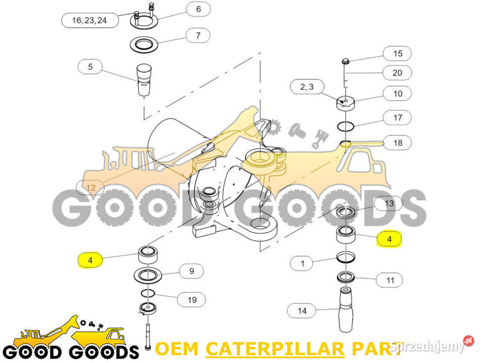 CATERPILLAR ŁOŻYSKO PRZEGUBOWE 1078126 1078126