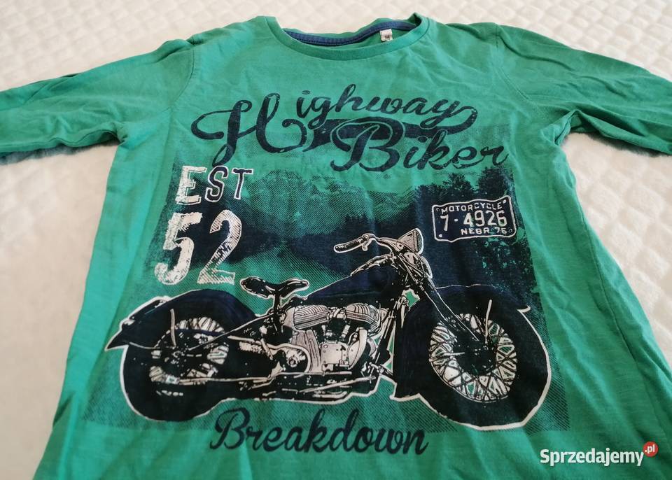 Koszulka długi rękaw zielona motocykl 116 CA śląskie Czeladź
