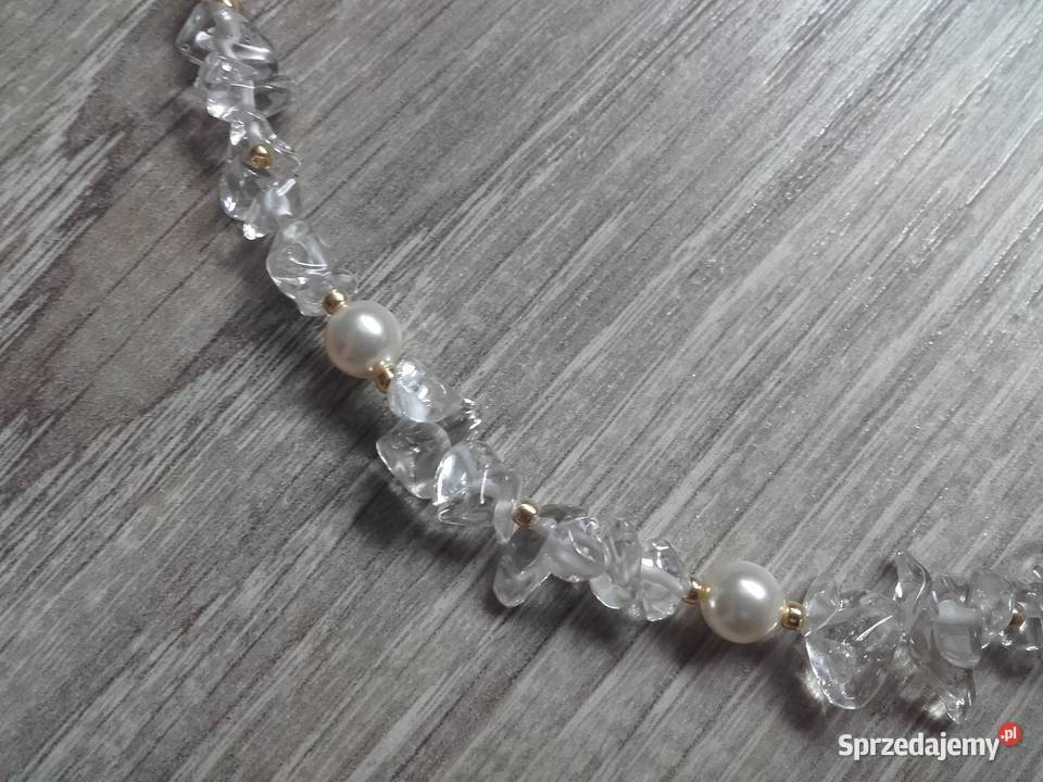 Naszyjnik choker kryształ górski