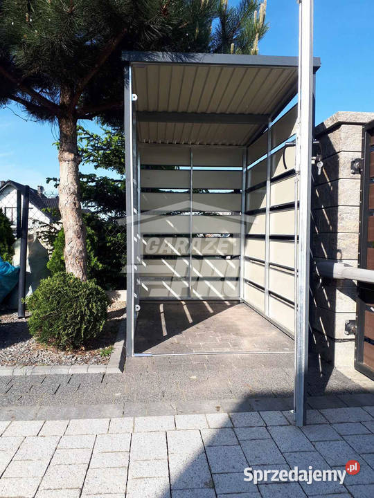 Wiata śmietnikowa spad tył 1x15m antracyt Nowy Sącz