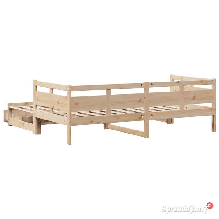 Sofa rozsuwana z szufladami bez materaca 80x200