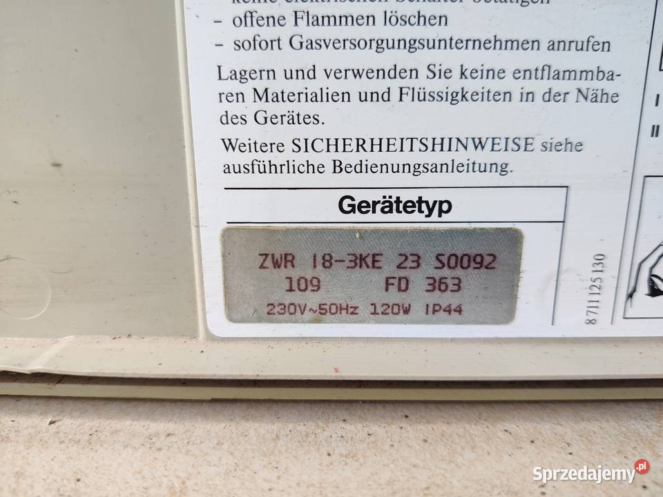 Kocioł Junkers ZWR 183KE Końskie sprzedam