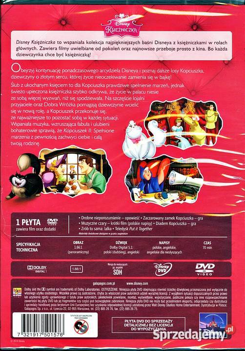 KOPCIUSZEK TRYLOGIA DISNEY KSIĘŻNICZKA Kalisz