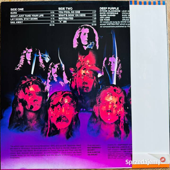 Deep Purple Burn EXM Japan Obi LP 1979 Warner Poznań sprzedam