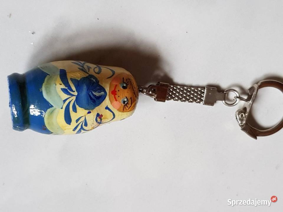 matrioszka drewniana breloczek zabawka wisiorek