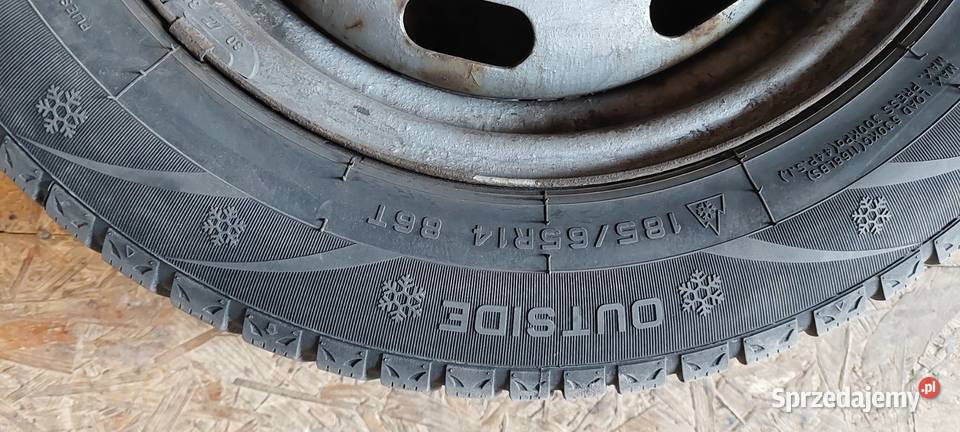 Opony zimowe z felgamii Mazda 323f Samochodowe warmińsko-mazurskie Ełk sprzedam